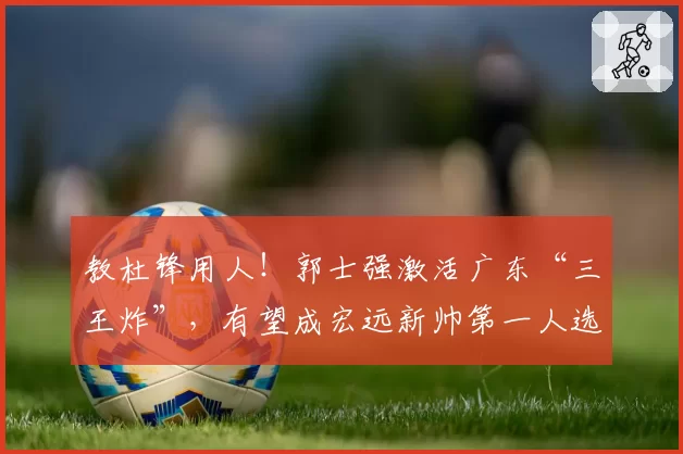 教杜锋用人！郭士强激活广东“三王炸”，有望成宏远新帅第一人选